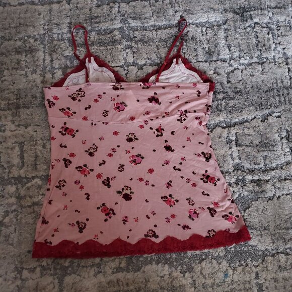 Banana Republic Women's Pink Floral Lace Trim Camisole Tank Top Size Medium NWT - Picture 4 of 12